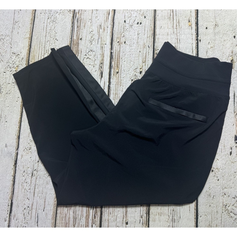 Athleta Nolita Slim Tapered Crop Pants Black Size 12P Lightweight Travel